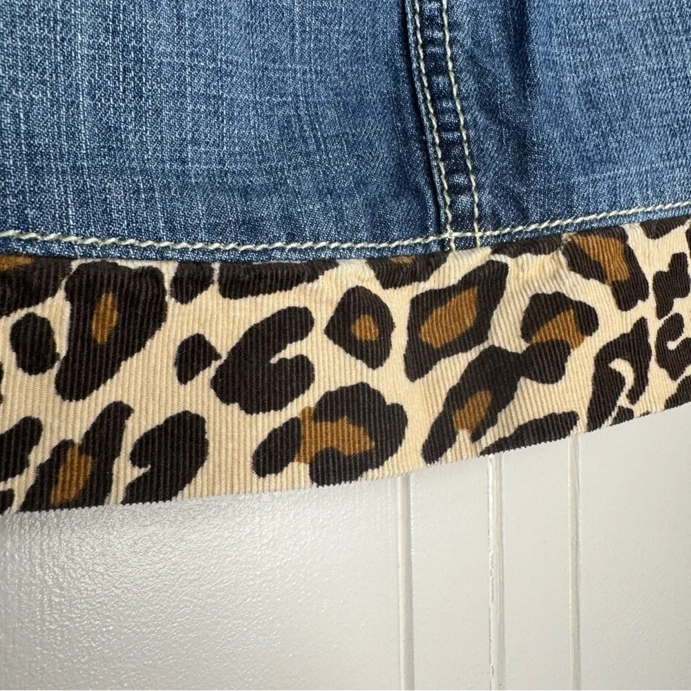 Gymboree Denim Skirt with Leopard details
